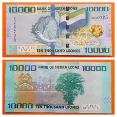 Sierra Leone 10000 Leones p-33 2015 UNC 