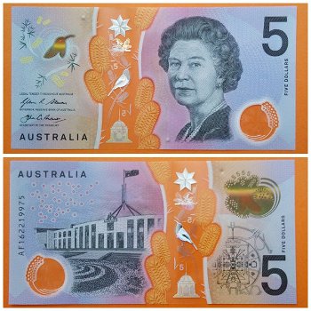 Australie 5 Dollars 2016 P-62 UNC S_N AF162219975 - 0