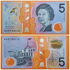 Australie 5 Dollars 2016 P-62 UNC  S_N AF162219975  