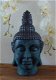 Prachtig smaragdgroen Boeddhahoofd van aardewerk - 0 - Thumbnail