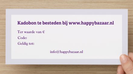 Kadobon Happybazaar vanaf 7,50 euro - 0