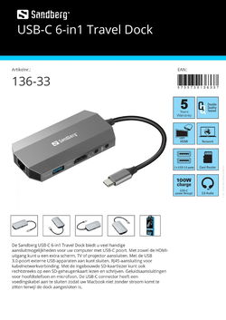 USB-C 6-in1 Travel Dock