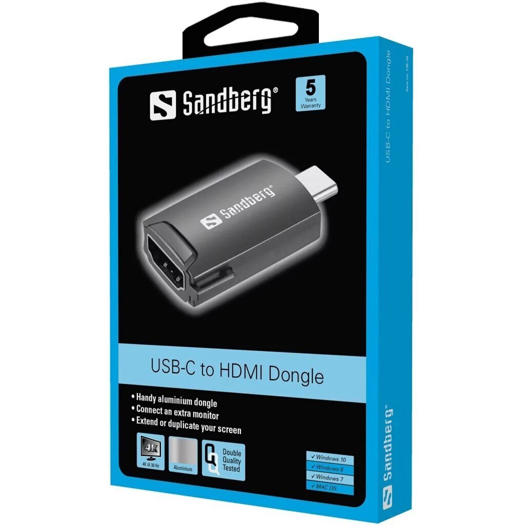 USB-C to HDMI Dongle aansluiting 2e tweede scherm, televisie of projector - Afbeelding 6