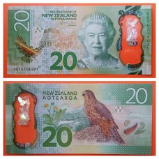New Zealand 20 Dollars P-193 (20)16 UNC