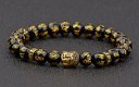 Mantra-kralen armband met goudkleurige Boeddha-kraal - 1 - Thumbnail