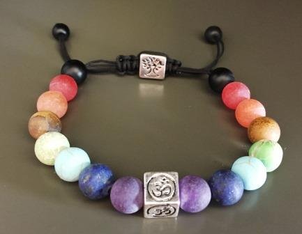 Chakra armband met Levensboom en Aum bedel - 1