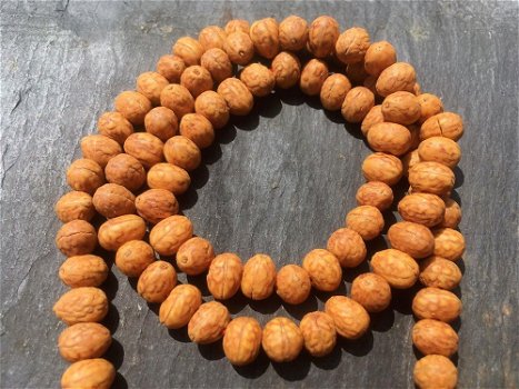 Gebedsmala armband van geslepen Rudraksha pitten - 2