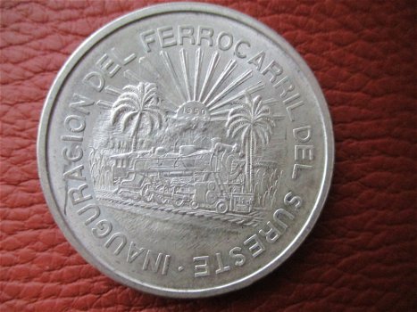 Mexico 5 Pesos 1950 Opening Southeastern Railroad zilver - 0