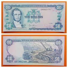 Jamaica 10 Dollars 1994 P-71e UNC   