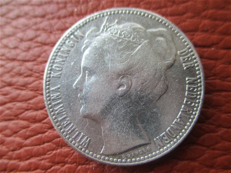 Wilhelmina zilveren 1gulden 1904 - 1