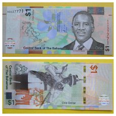 Bahamas 1 Dollar p-77 2017 (Prefix A) UNC A0037771