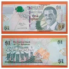 Bahamas 2 Dollar P 71 2008 UNC S/N AM129524 