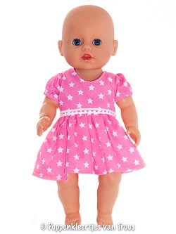 Baby Born Badpopje 32 cm Jurksetje roze/sterren