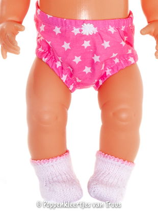 Mon Bébé 40 cm Jurksetje roze/sterren - Afbeelding 5