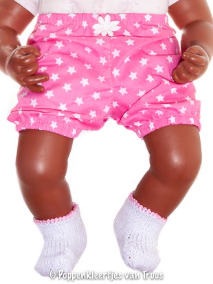 Annabel 46 cm Jurksetje roze/sterren - Afbeelding 4