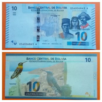 Bolivia 10 Bolivianos 2018 P-248 Puya Raimondi UNC - 0