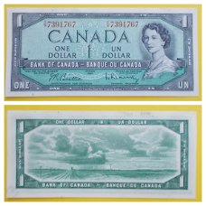 Canada 1 Dollar 1954 P-75b Unc.S/N CY7391767 