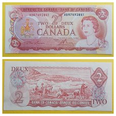 Canada 2 Dollars P-86a 1974 UNC 