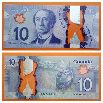 Canada _10 Dollars _2013 _ P107a Unc S_N FTA04440691 - 0