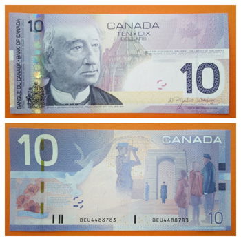 Canada 10 Dollars 2005 P-102A UNC SN BEU4488783 - 0