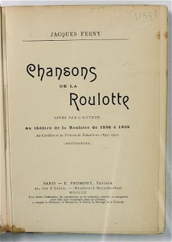 Chansons de la roulotte 1900 Ferny - Métivet Belle Epoque - 1