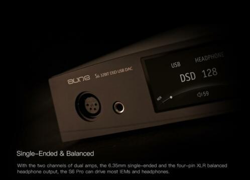 NEW! AUNE S6 pro 32/786K DSD512 DAC BALANCED HEADPHONE - nr. 1