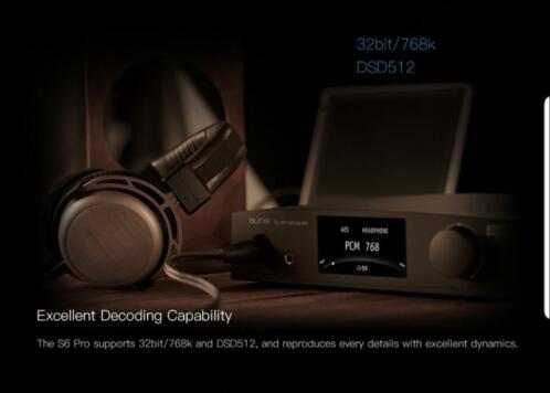 NEW! AUNE S6 pro 32/786K DSD512 DAC BALANCED HEADPHONE - Afbeelding 4