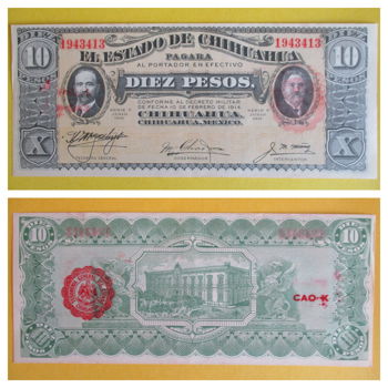 Mexico Estado de Chihuahua 10 Pesos #S0535a UNC - 0