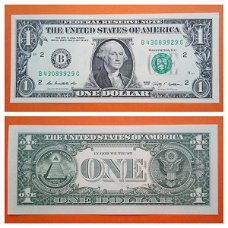 USA 1 Dollar 2009 UNC New York S/N B43089929G
