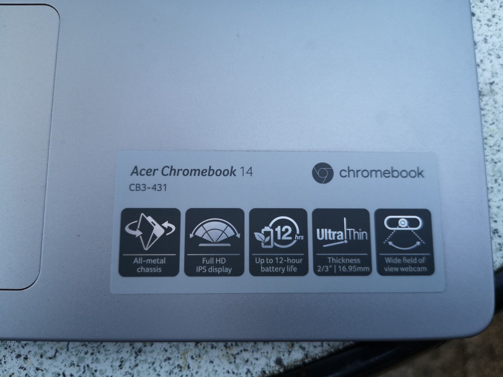 Acer Chromebook 14 inch, Quad core, 4GB, 32GB SSD, Full-HD IPS - Afbeelding 7