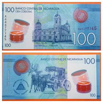 Nicaragua 100 Cordobas p-212 2014 UNC - 0