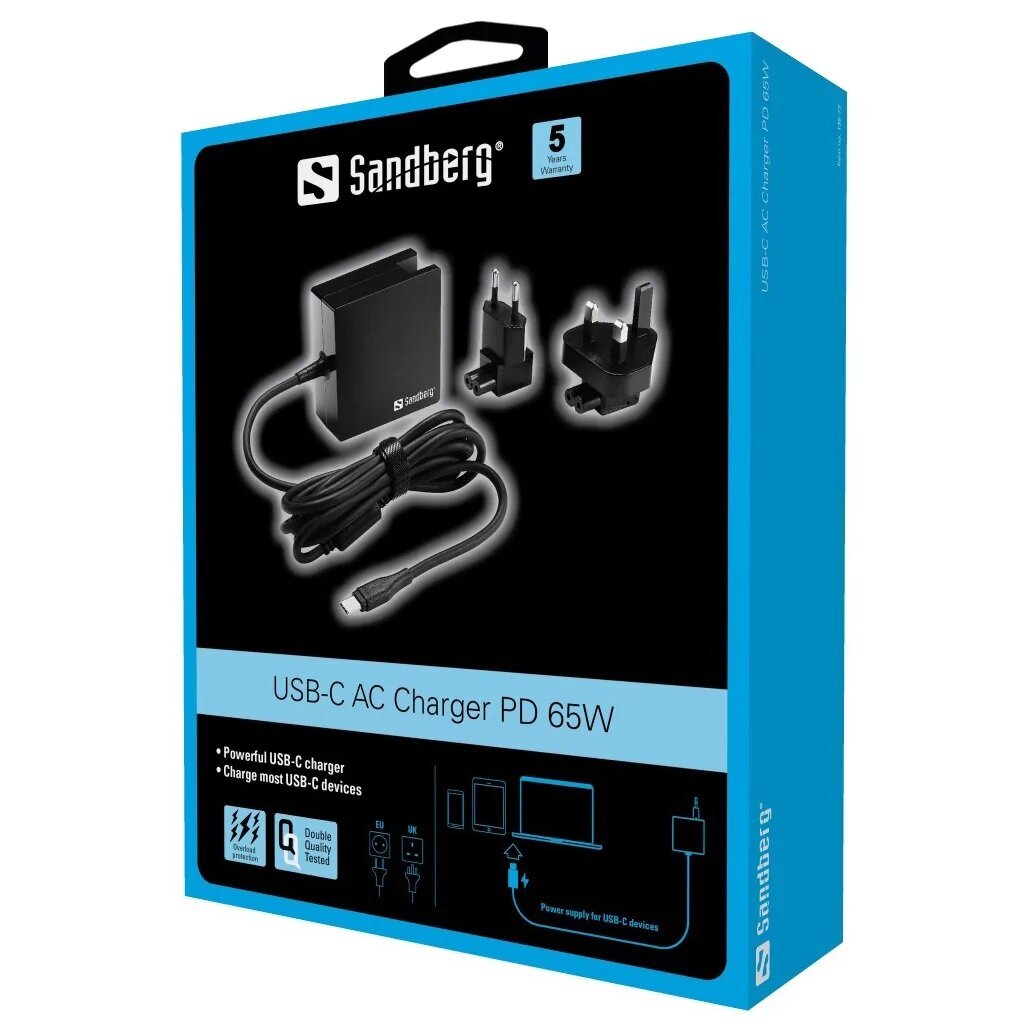 USB-C PD AC-Charger 65W EU + UK - Afbeelding 4
