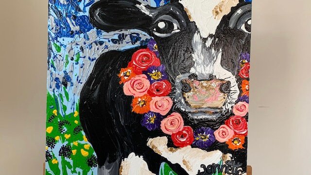 Koe met bloemenkrans - nr. 1