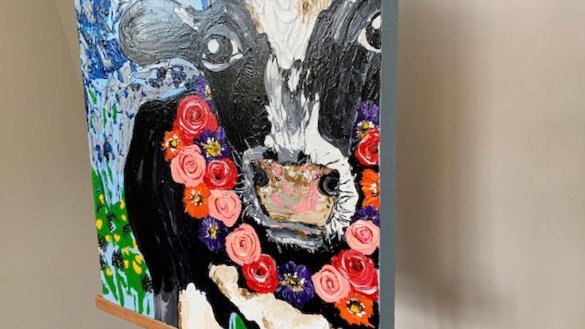 Koe met bloemenkrans - Afbeelding 4