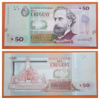 Uruguay 50 Pesos 2015(2017) P-94 SERIE F UNC - 0