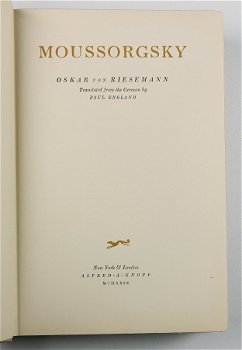 [Componist] Moussorgsky 1929 Riesemann MET stofomslag - 2