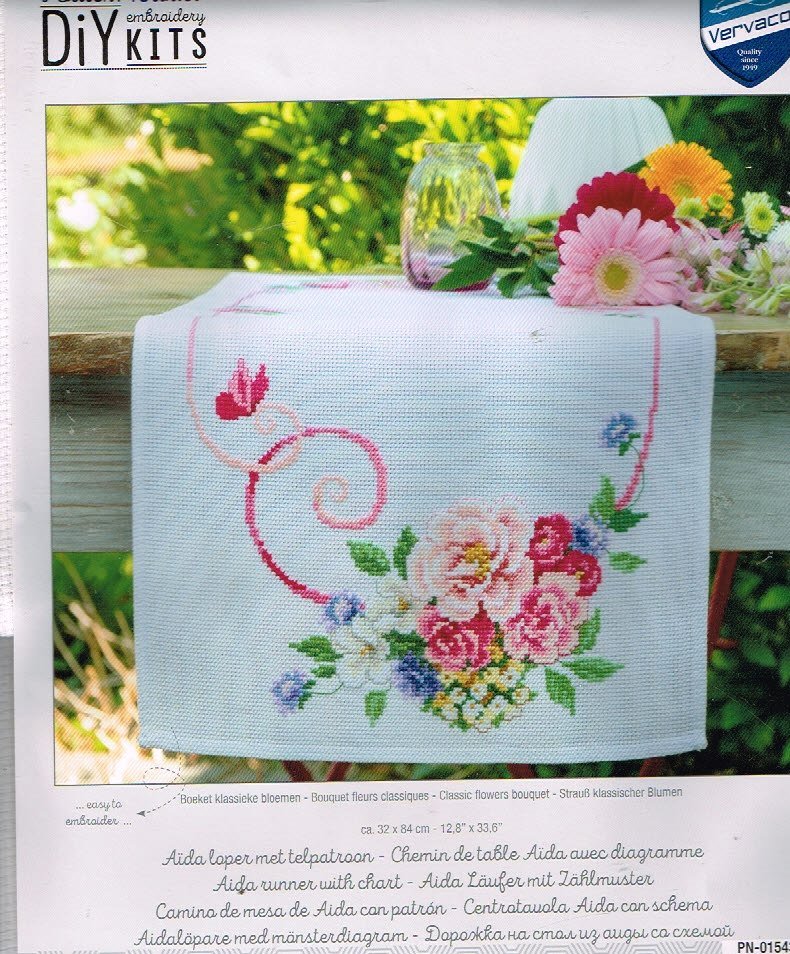 VERVACO BORDUURPAKKET LOPER, BOEKET KLASSIEKE BLOEMEN 338 - nr. 1