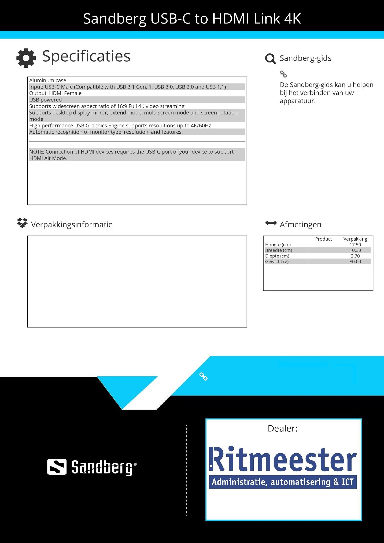 USB-C to HDMI Link 4K - Afbeelding 3