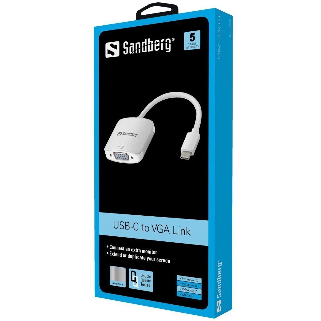 USB-C to VGA Link USB-C-poort aansluiting twee scherm televisie of projector - Afbeelding 4