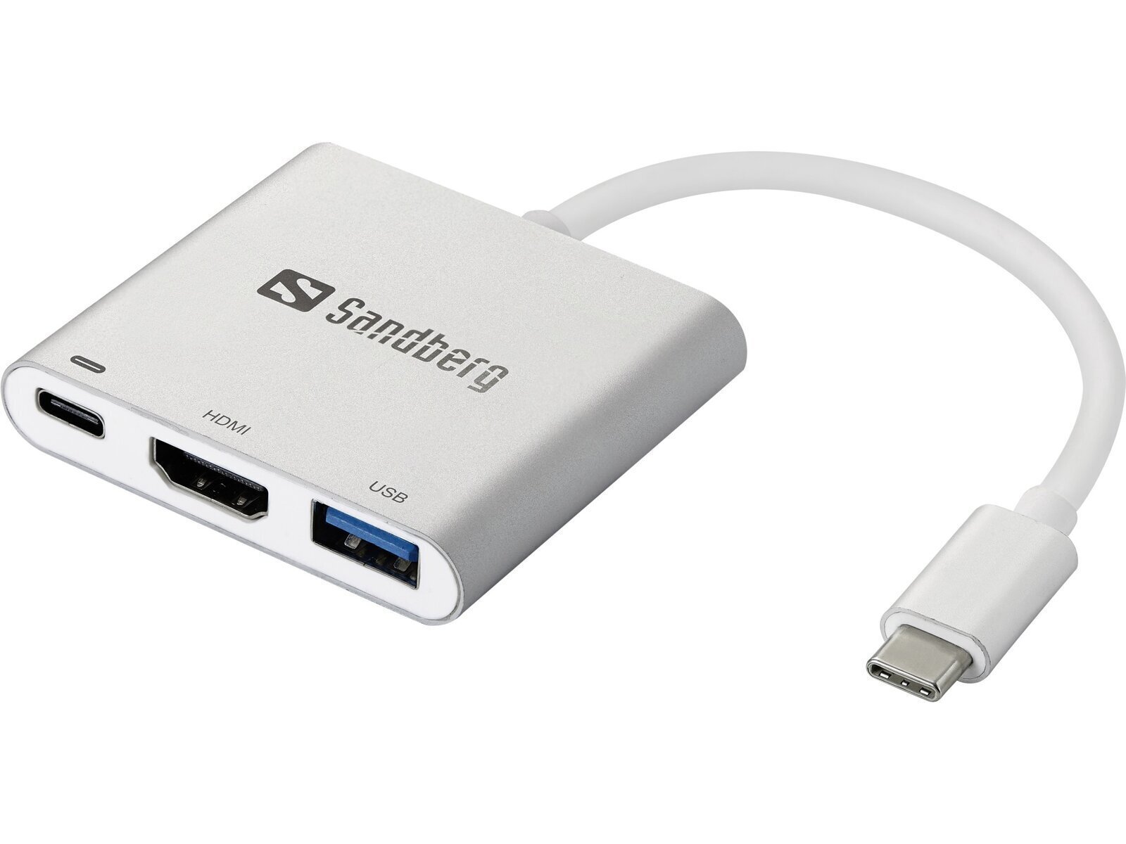 USB-C Mini Dock HDMI + USB USB-C poort om tweede scherm, TV, projector op computer aansluiten - Afbeelding 2