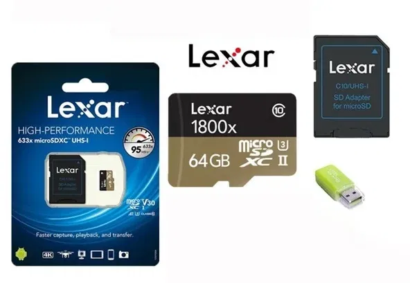 Lexar Professional 64 GB Micro SD kaart 1800 X (zeer snel) - nr. 1