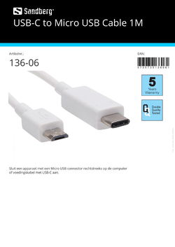 USB-C to Micro USB Cable 1M