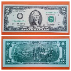 USA 2 Dollar 2003 Minneapolis P 516 UNC S/N I90368420A  
