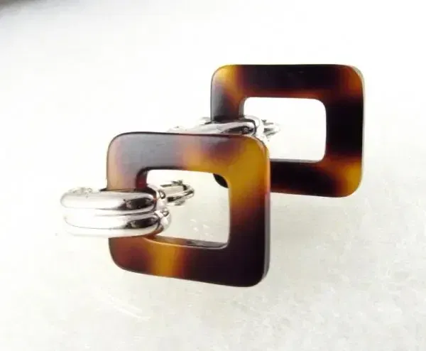 Mooie, vintage clips met schildpadmotief - nr. 1