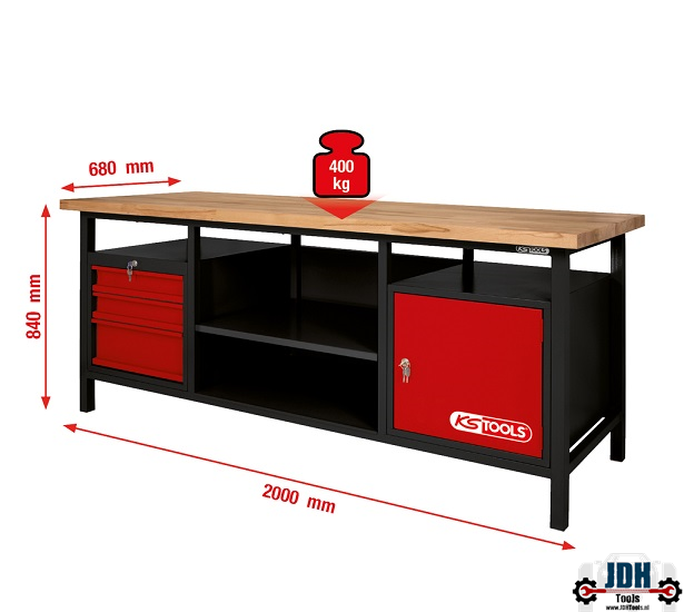 Werkbank XXL +3 schuifladen+1deur 865.0201 TOP DEAL - Afbeelding 2