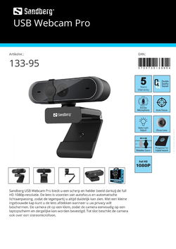 USB Webcam Pro full HD 1080p-resolutie