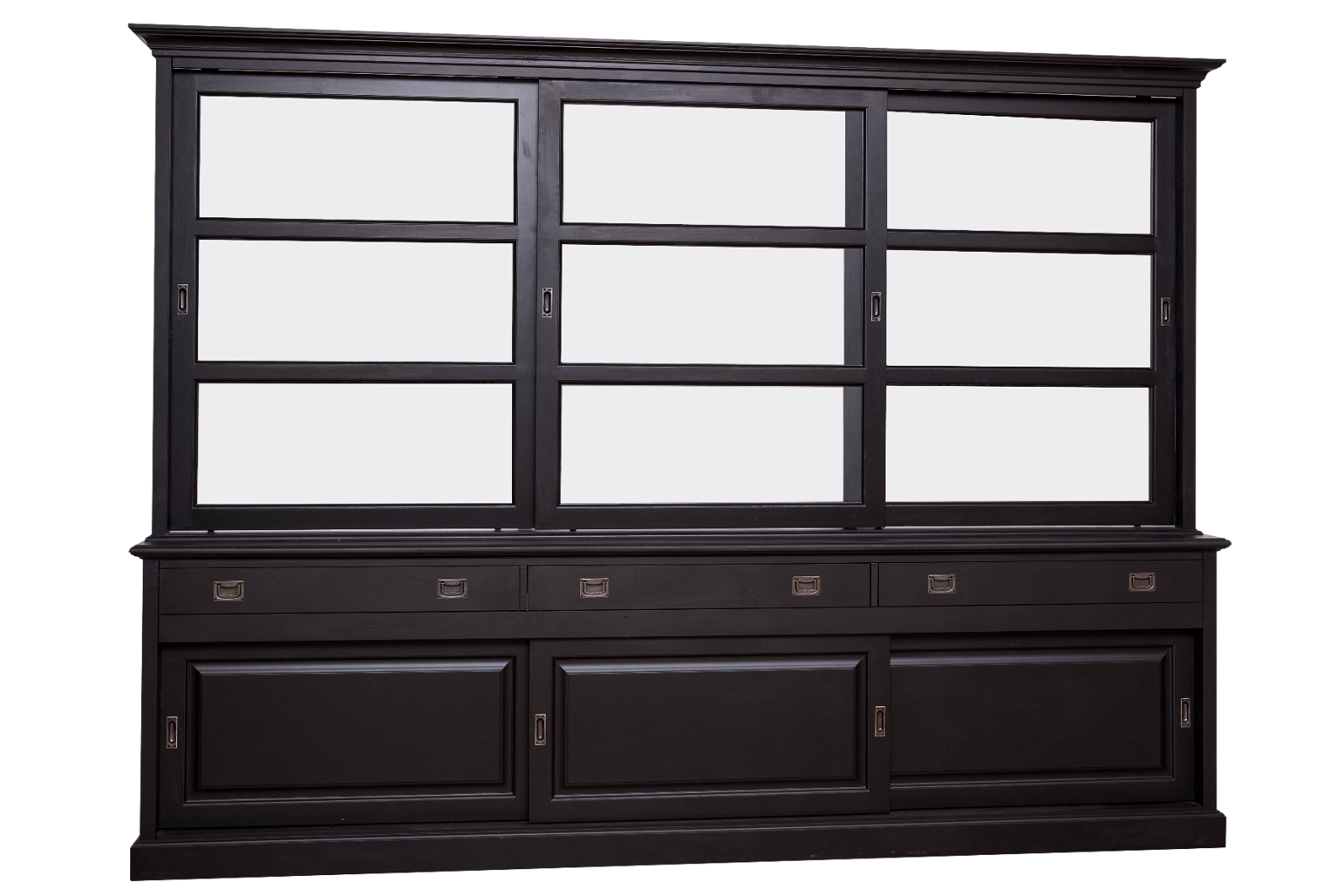 Buffetkast zwart - wit Bussum 300 x 50/40 x 220cm - nr. 1