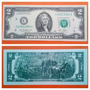 USA 2 Dollar 2013 Pennsylvania Unc S/N C03313361A - 0