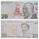 Turkey 20 Lira p-224b 2009 (2012) Prefix C UNC - 0 - Thumbnail