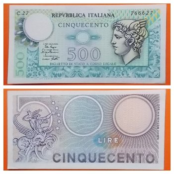 Italie 500 Lire p-94 1979 Biglietto di Stato UNC - 0